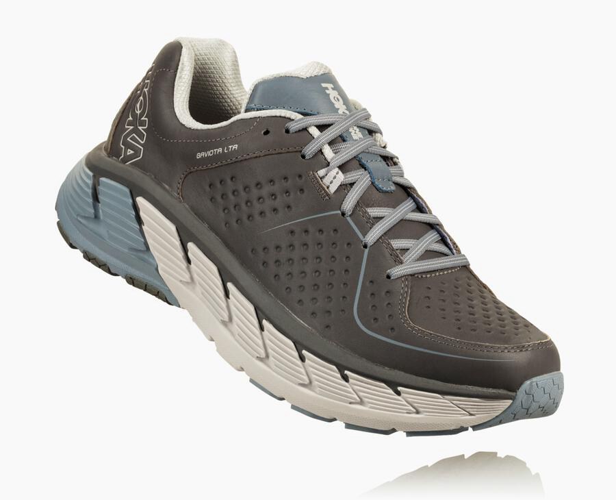 Running Shoes Mens - Hoka One One Gaviota Leather - Brown - MOGCFDZ-21